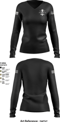 HING CERFP 10975890 Women's Long Sleeve V-neck Shirt - 1