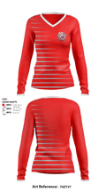 Saint Clair Junior High School 49350784 Women's Long Sleeve V-neck Shirt - 1