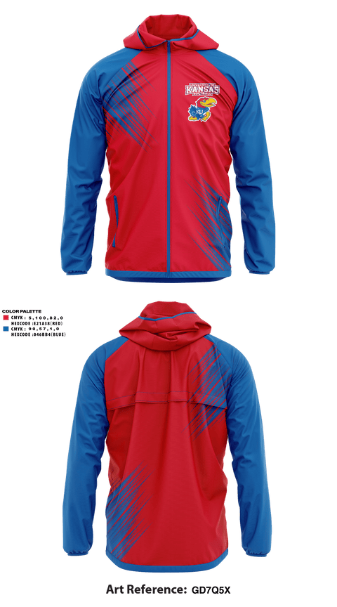Windbreaker, University of Kansas Softball, Softball, Teamtime, Team time, sublimation, custom sports apparel, team uniforms, spirit wear, spiritwear, sports uniforms, custom shirts, team store, custom team store, fundraiser sports, apparel fundraiser