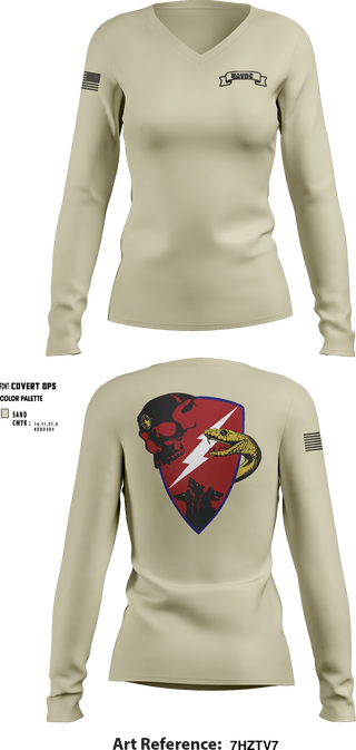Women's Long Sleeve Vneck Shirt, , Army, Teamtime, Team time, sublimation, custom sports apparel, team uniforms, spirit wear, spiritwear, sports uniforms, custom shirts, team store, custom team store, fundraiser sports, apparel fundraiser