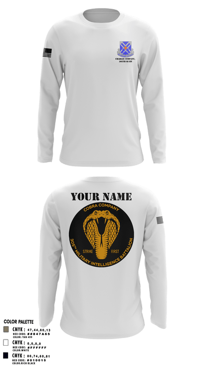 Charlie Company, 305th MI BN 76459019 Long Sleeve Performance Shirt - 2