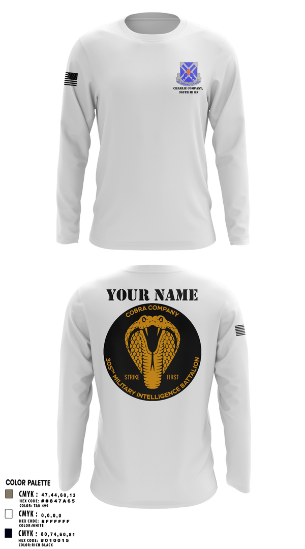 Long Sleeve Performance Shirt, Charlie Company, 305th MI BN, , Teamtime, Team time, sublimation, custom sports apparel, team uniforms, spirit wear, spiritwear, sports uniforms, custom shirts, team store, custom team store, fundraiser sports, apparel fundraiser