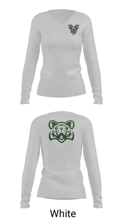 Huron High School Golf 87318212 Women's Long Sleeve V-neck Shirt - 26