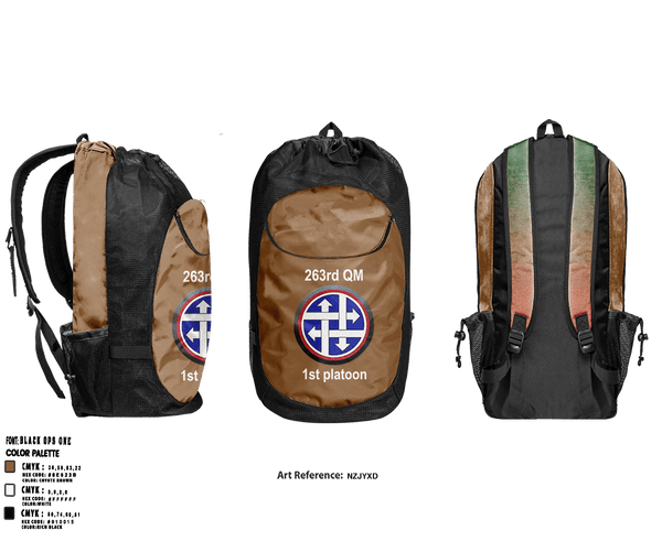 Gear Bag, 263rd QM, Army, Teamtime, Team time, sublimation, custom sports apparel, team uniforms, spirit wear, spiritwear, sports uniforms, custom shirts, team store, custom team store, fundraiser sports, apparel fundraiser