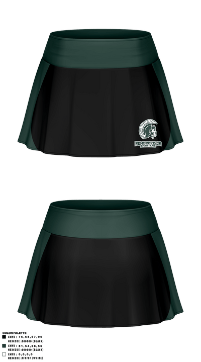 Pembroke Jr Spartans Cheer 93599951 Skort - 3