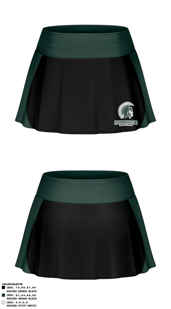 Skort, Pembroke Jr Spartans Cheer, School Spirit Store, Teamtime, Team time, sublimation, custom sports apparel, team uniforms, spirit wear, spiritwear, sports uniforms, custom shirts, team store, custom team store, fundraiser sports, apparel fundraiser