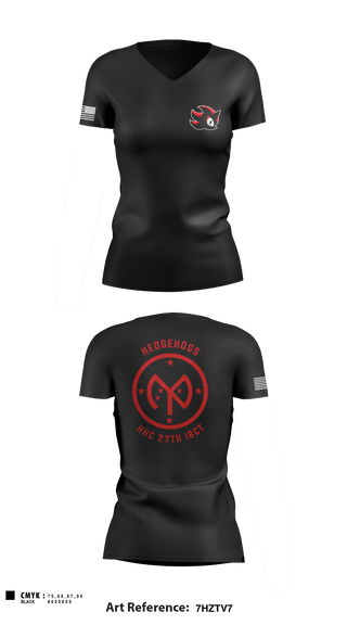 Women's Short Sleeve Vneck Shirt, HHC 27th IBCT, , Teamtime, Team time, sublimation, custom sports apparel, team uniforms, spirit wear, spiritwear, sports uniforms, custom shirts, team store, custom team store, fundraiser sports, apparel fundraiser