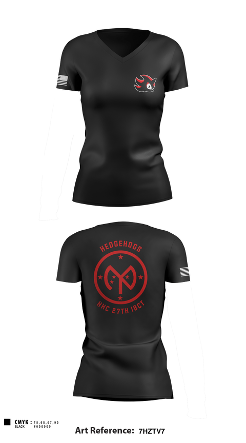 Women's Short Sleeve Vneck Shirt, HHC 27th IBCT, , Teamtime, Team time, sublimation, custom sports apparel, team uniforms, spirit wear, spiritwear, sports uniforms, custom shirts, team store, custom team store, fundraiser sports, apparel fundraiser
