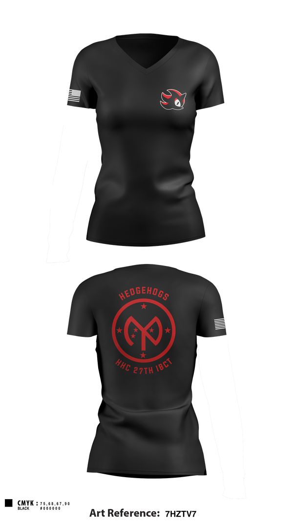 Women's Short Sleeve Vneck Shirt, HHC 27th IBCT, , Teamtime, Team time, sublimation, custom sports apparel, team uniforms, spirit wear, spiritwear, sports uniforms, custom shirts, team store, custom team store, fundraiser sports, apparel fundraiser