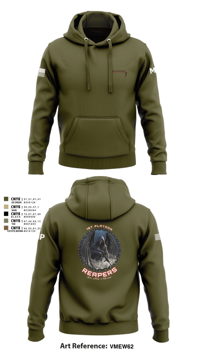 49th A co 1st Platoon REAPERS 78641109 Hoodie - 3