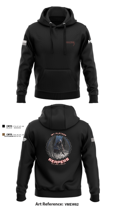 49th A co 1st Platoon REAPERS 78641109 Hoodie - 2