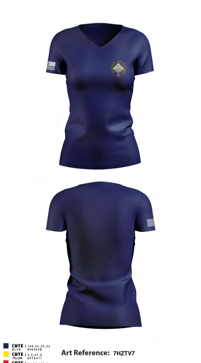 39TH IBCT 92092607 Women's Short Sleeve V-neck Shirt - 2