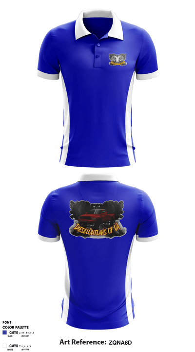 DieselOutlaws.of.va 87115938 Short Sleeve Performance Polo - 1