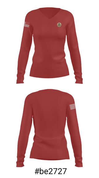 Women's Long Sleeve Vneck Shirt, , Army, Teamtime, Team time, sublimation, custom sports apparel, team uniforms, spirit wear, spiritwear, sports uniforms, custom shirts, team store, custom team store, fundraiser sports, apparel fundraiser
