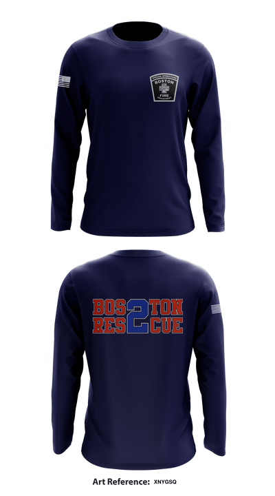 Boston Fire Department 86583184 Long Sleeve Performance Shirt - 3