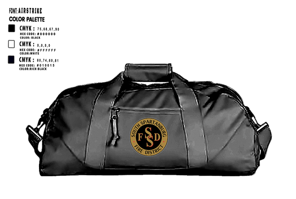 Duffle Bag, South Spartanburg Fire District, Fire Department, Teamtime, Team time, sublimation, custom sports apparel, team uniforms, spirit wear, spiritwear, sports uniforms, custom shirts, team store, custom team store, fundraiser sports, apparel fundraiser