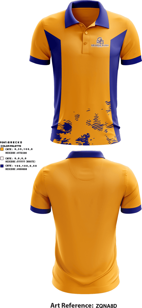Short Sleeve Performance Polo, George Bush High School, Spirit Store, Teamtime, Team time, sublimation, custom sports apparel, team uniforms, spirit wear, spiritwear, sports uniforms, custom shirts, team store, custom team store, fundraiser sports, apparel fundraiser