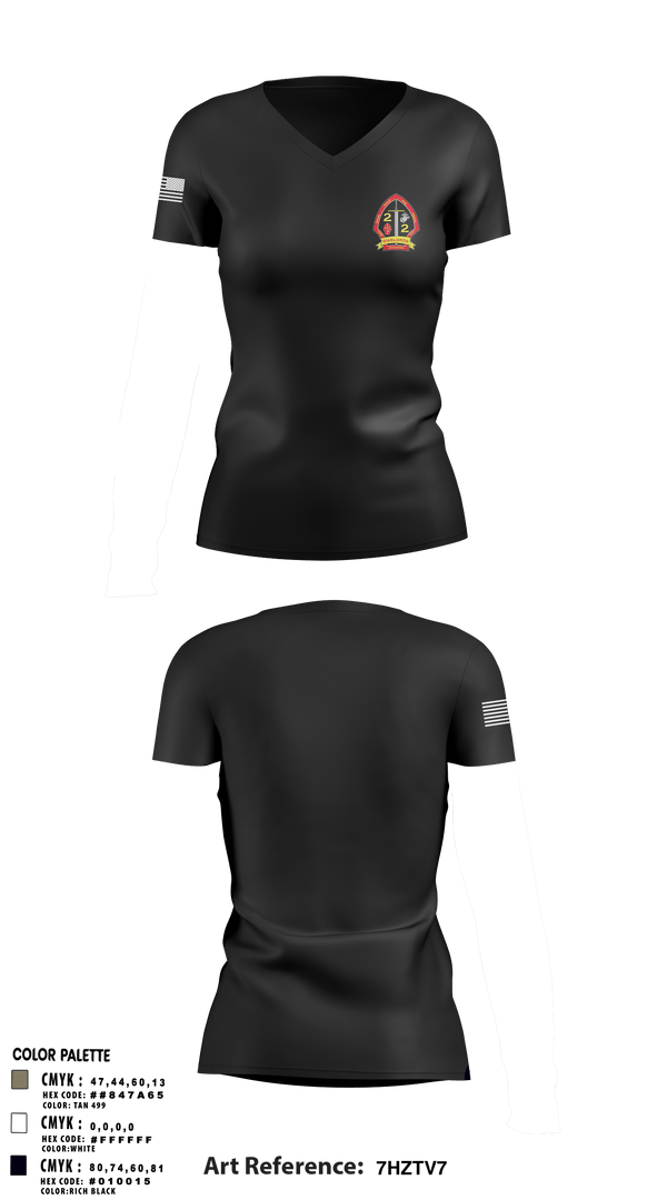 Women's Short Sleeve Vneck Shirt, 2nd battalion 2nd marines, Marines, Teamtime, Team time, sublimation, custom sports apparel, team uniforms, spirit wear, spiritwear, sports uniforms, custom shirts, team store, custom team store, fundraiser sports, apparel fundraiser