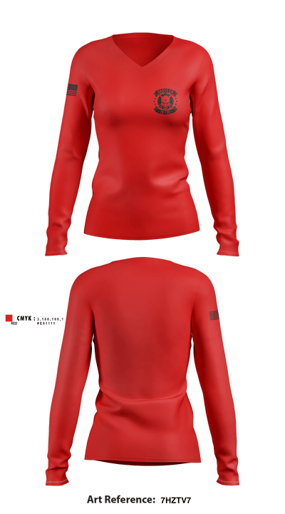 G/141 5528532 Women's Long Sleeve V-neck Shirt - 1