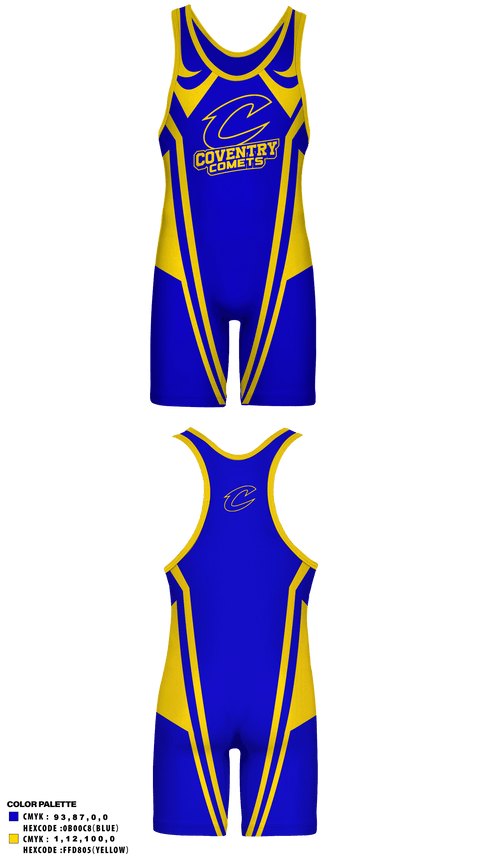 Wrestling Singlet, Coventry Comets Wrestling, Wrestling, Teamtime, Team time, sublimation, custom sports apparel, team uniforms, spirit wear, spiritwear, sports uniforms, custom shirts, team store, custom team store, fundraiser sports, apparel fundraiser