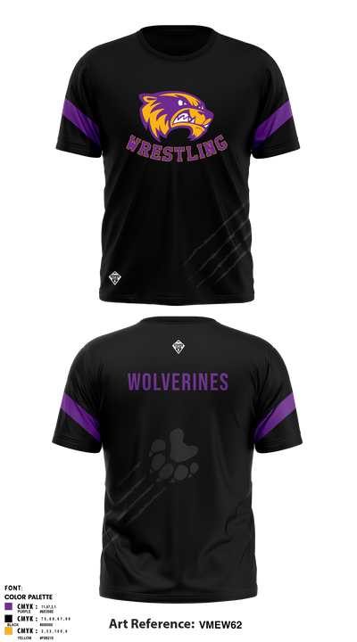 Bayfield High School Wolverine Wrestling 12563636 Short Sleeve Rash Guard Shirt - 2