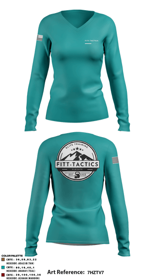 Women's Long Sleeve Vneck Shirt, , National Guard, Teamtime, Team time, sublimation, custom sports apparel, team uniforms, spirit wear, spiritwear, sports uniforms, custom shirts, team store, custom team store, fundraiser sports, apparel fundraiser