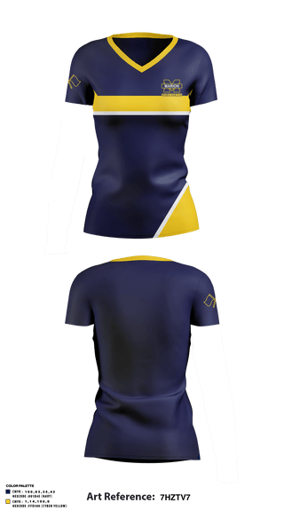Women's Short Sleeve Vneck Shirt, Marion High School Drill, Spirit Store, Teamtime, Team time, sublimation, custom sports apparel, team uniforms, spirit wear, spiritwear, sports uniforms, custom shirts, team store, custom team store, fundraiser sports, apparel fundraiser