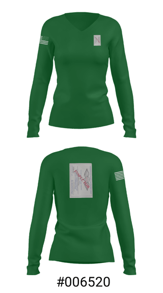 Women's Long Sleeve Vneck Shirt, , Army, Teamtime, Team time, sublimation, custom sports apparel, team uniforms, spirit wear, spiritwear, sports uniforms, custom shirts, team store, custom team store, fundraiser sports, apparel fundraiser