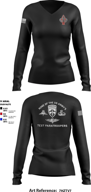 Women's Long Sleeve Vneck Shirt, , Army, Teamtime, Team time, sublimation, custom sports apparel, team uniforms, spirit wear, spiritwear, sports uniforms, custom shirts, team store, custom team store, fundraiser sports, apparel fundraiser