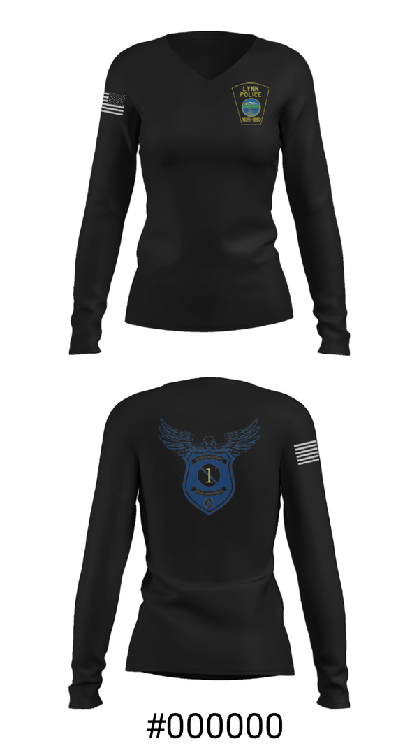 Women's Long Sleeve Vneck Shirt, , Police, Teamtime, Team time, sublimation, custom sports apparel, team uniforms, spirit wear, spiritwear, sports uniforms, custom shirts, team store, custom team store, fundraiser sports, apparel fundraiser