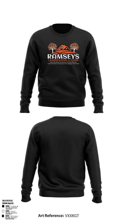 Crew Neck Sweatshirt, Ramsey’s landscaping & moreRamsey’s landscaping & more, , Teamtime, Team time, sublimation, custom sports apparel, team uniforms, spirit wear, spiritwear, sports uniforms, custom shirts, team store, custom team store, fundraiser sports, apparel fundraiser