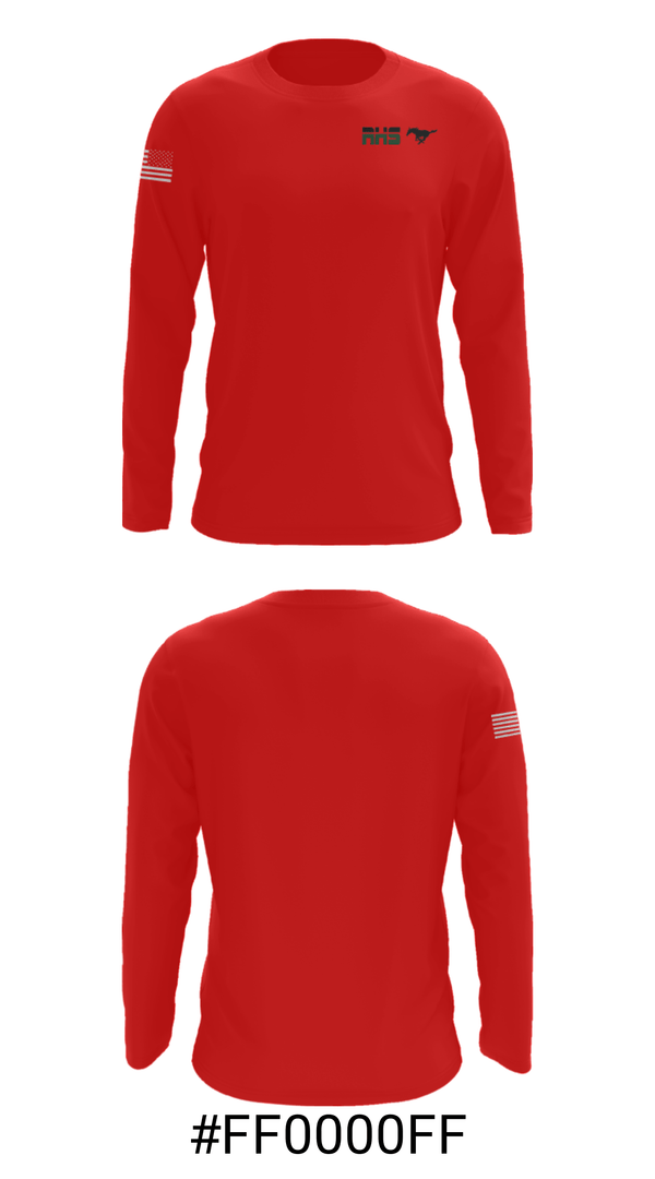 Long Sleeve Performance Shirt, Rodriguez High School Cheer, Cheer, Teamtime, Team time, sublimation, custom sports apparel, team uniforms, spirit wear, spiritwear, sports uniforms, custom shirts, team store, custom team store, fundraiser sports, apparel fundraiser