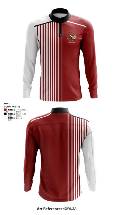 Robertson High School Volleyball 17945585 Quarter Zip Jacket - 1