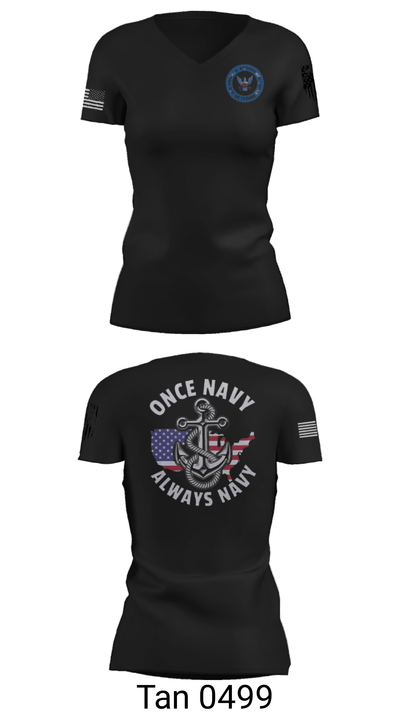 Uss Eisenhower 48990144 Women's Short Sleeve V-neck Shirt - 23