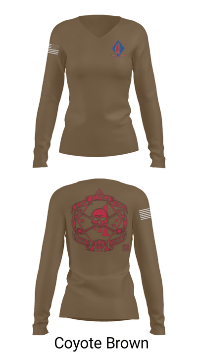 1/1 Alpha Company "Red Death" 93413516 Women's Long Sleeve V-neck Shirt - 38