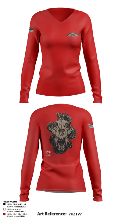 C Co, 5POB, 4POG 78907661 Women's Long Sleeve V-neck Shirt - 63
