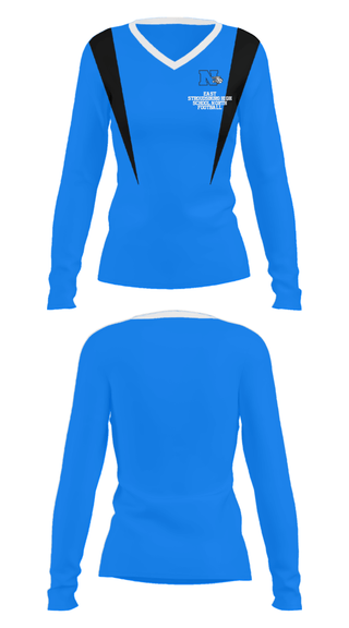 Women's Long Sleeve Vneck Shirt, East Stroudsburg High School North Football, Football, Teamtime, Team time, sublimation, custom sports apparel, team uniforms, spirit wear, spiritwear, sports uniforms, custom shirts, team store, custom team store, fundraiser sports, apparel fundraiser