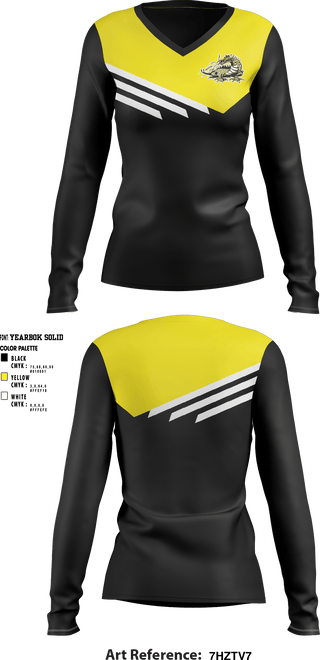 Women's Long Sleeve Vneck Shirt, Bunceton R-IV High School, Spirit Store, Teamtime, Team time, sublimation, custom sports apparel, team uniforms, spirit wear, spiritwear, sports uniforms, custom shirts, team store, custom team store, fundraiser sports, apparel fundraiser