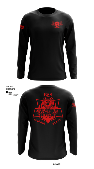 RSS EMPIRE STATE 18505980 Long Sleeve Performance Shirt - 1
