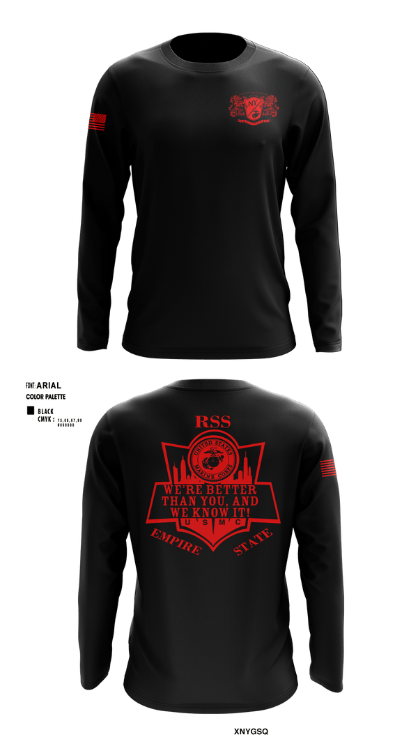 Long Sleeve Performance Shirt, RSS EMPIRE STATE, Marines, Teamtime, Team time, sublimation, custom sports apparel, team uniforms, spirit wear, spiritwear, sports uniforms, custom shirts, team store, custom team store, fundraiser sports, apparel fundraiser