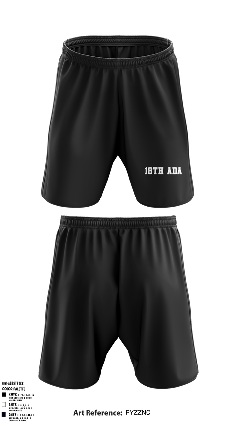 Athletic Shorts With Pockets, 18th ADA, Army, Teamtime, Team time, sublimation, custom sports apparel, team uniforms, spirit wear, spiritwear, sports uniforms, custom shirts, team store, custom team store, fundraiser sports, apparel fundraiser
