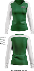 Mill Creek High School 90479347 Women's Long Sleeve V-neck Shirt - 2