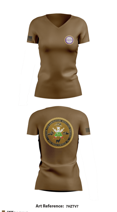 CLMS 3193504 Women's Short Sleeve V-neck Shirt - 1