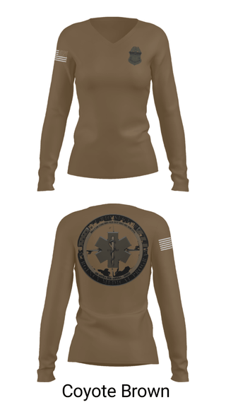 Women's Long Sleeve Vneck Shirt, , Police, Teamtime, Team time, sublimation, custom sports apparel, team uniforms, spirit wear, spiritwear, sports uniforms, custom shirts, team store, custom team store, fundraiser sports, apparel fundraiser