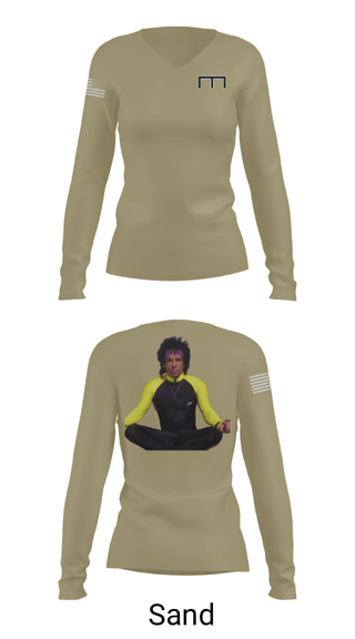 Women's Long Sleeve Vneck Shirt, , Army, Teamtime, Team time, sublimation, custom sports apparel, team uniforms, spirit wear, spiritwear, sports uniforms, custom shirts, team store, custom team store, fundraiser sports, apparel fundraiser