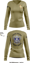 345th MCGA 98196690 Women's Long Sleeve V-neck Shirt - 4