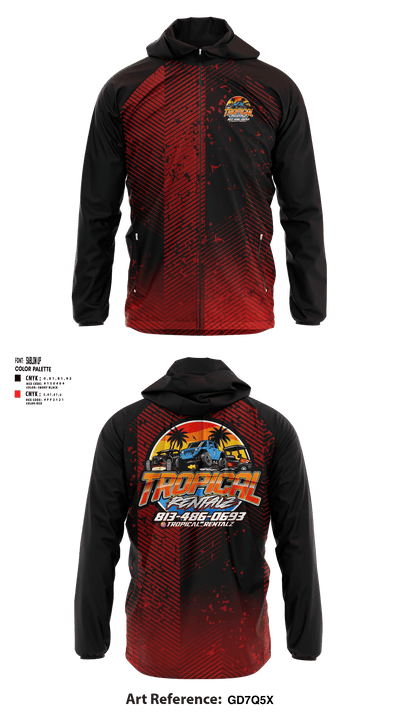 Tropical Rentalz 23868718 Windbreaker - 1