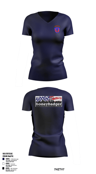 HSC, SOATB 79652087 Women's Short Sleeve V-neck Shirt - 1
