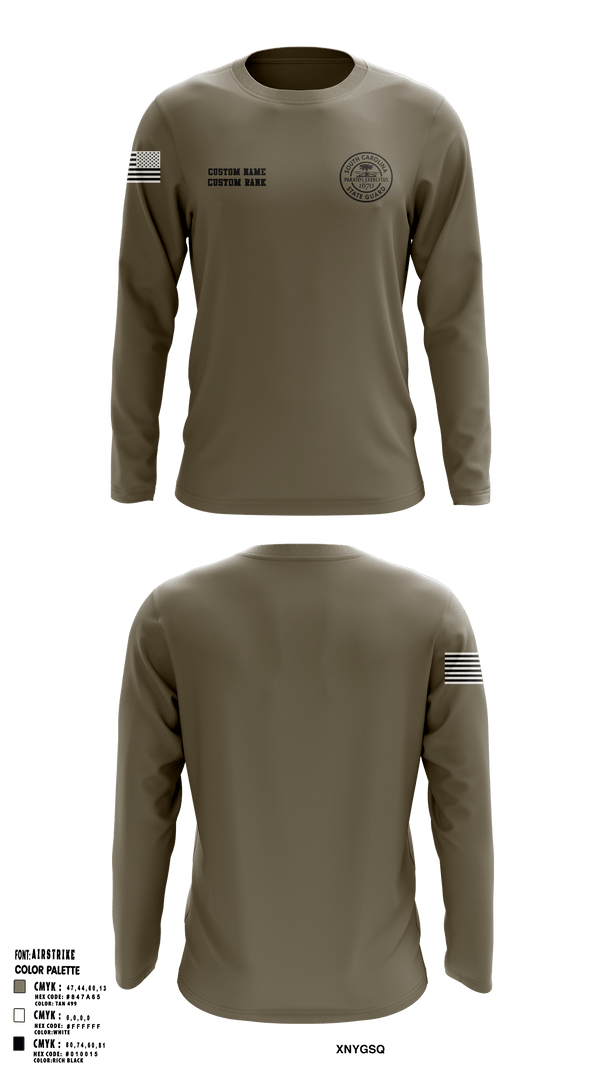Long Sleeve Performance Shirt, South Carolina State Guard, , Teamtime, Team time, sublimation, custom sports apparel, team uniforms, spirit wear, spiritwear, sports uniforms, custom shirts, team store, custom team store, fundraiser sports, apparel fundraiser