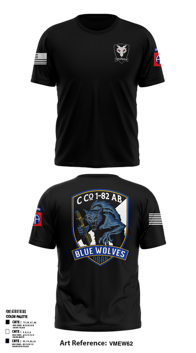 C/1-82 AB Bluewolves 72961679 Short Sleeve Performance Shirt - 6